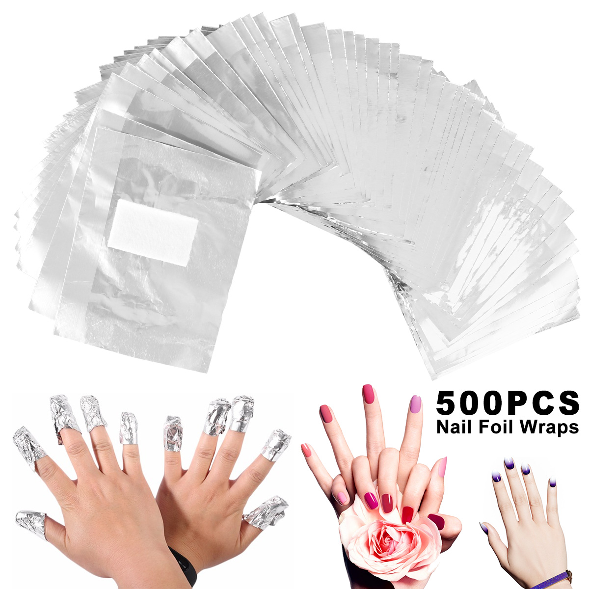 Hair Care Gel - 500/1000Pcs Aluminium Foil Gel Nail Remover