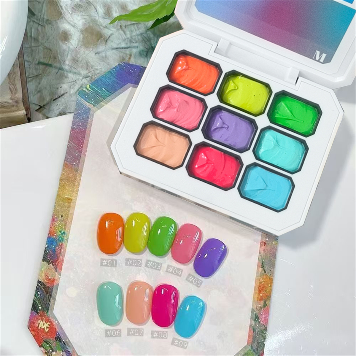 1pc 9-color Solid Nail Polish  - Hair Care Gel ulasan dan harga