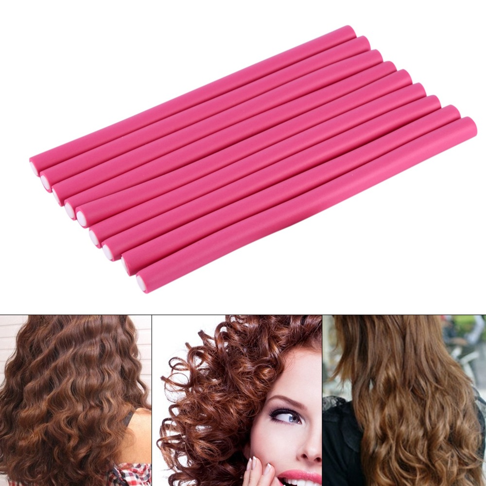 10Pcs/Set Soft Foam Soft Hair  - Hair Roller Set Flexi ulasan dan harga