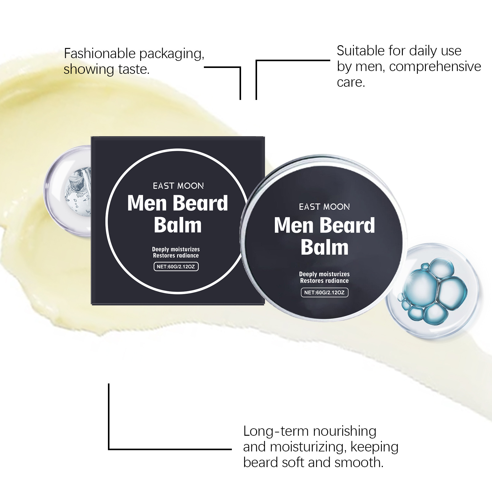 Beeswax Men Beard Balm Moistur - Hair Care For Men ulasan dan harga