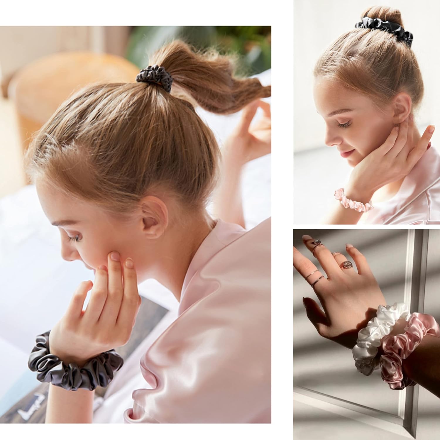 19 Pcs Satin Scrunchies for Wo - Hair Care Works ulasan dan harga