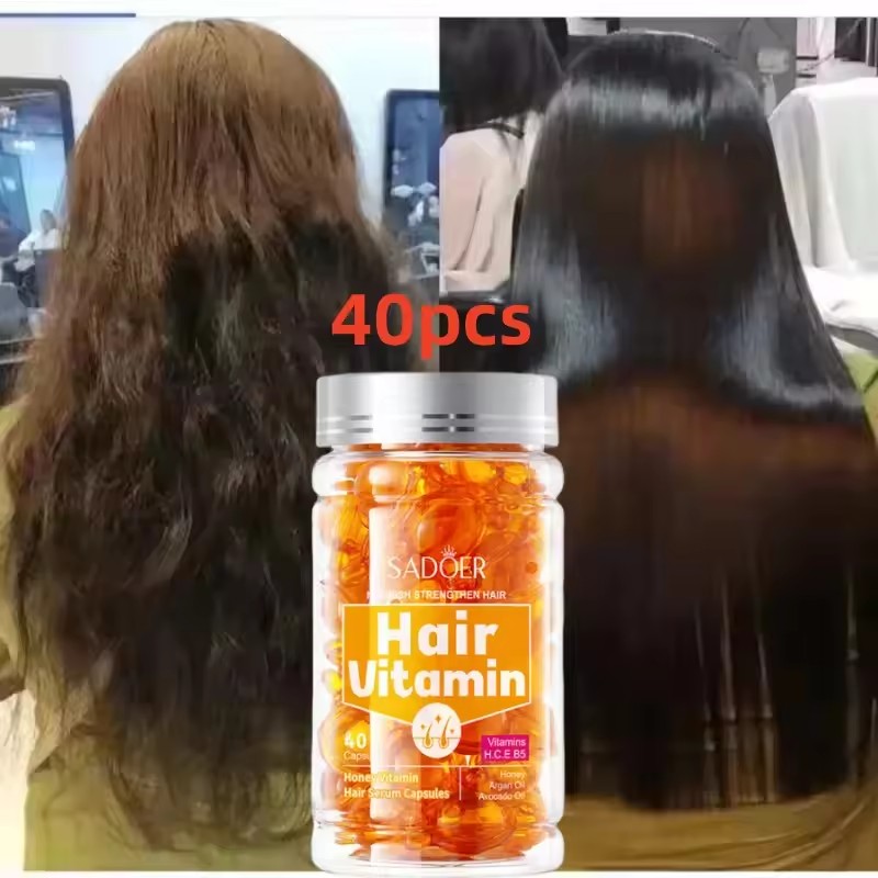 40Pcs Hair Vitamin Capsule Oil - Hair Care Honey ulasan dan harga