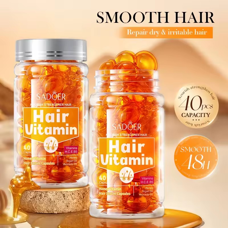 40Pcs Hair Vitamin Capsule Oil - Hair Care Honey ulasan dan harga