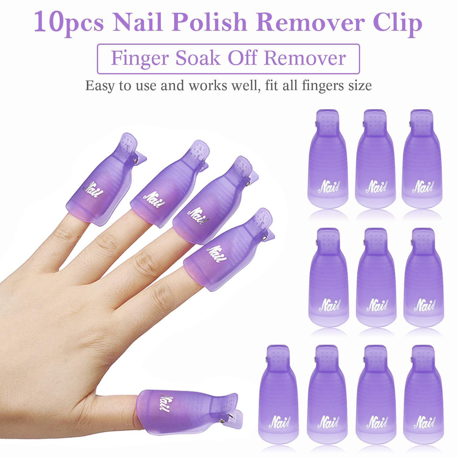 10Pcs Plastic Nail Art Soak Of - Hair Care Gel ulasan dan harga