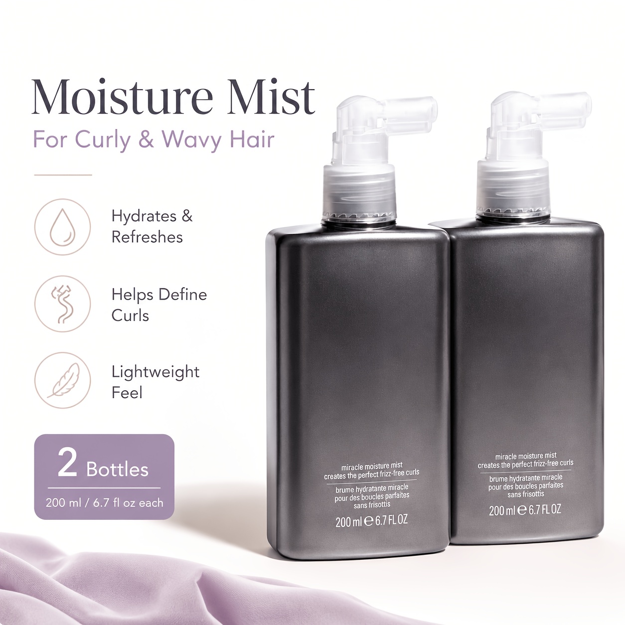 Curl Care Moisture Spray, Ligh - Hair Care For Wavy Hair ulasan dan harga