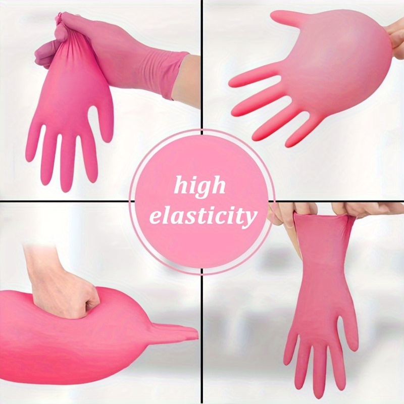 Pink Disposable Nitrile Gloves - Hair Care Works ulasan dan harga