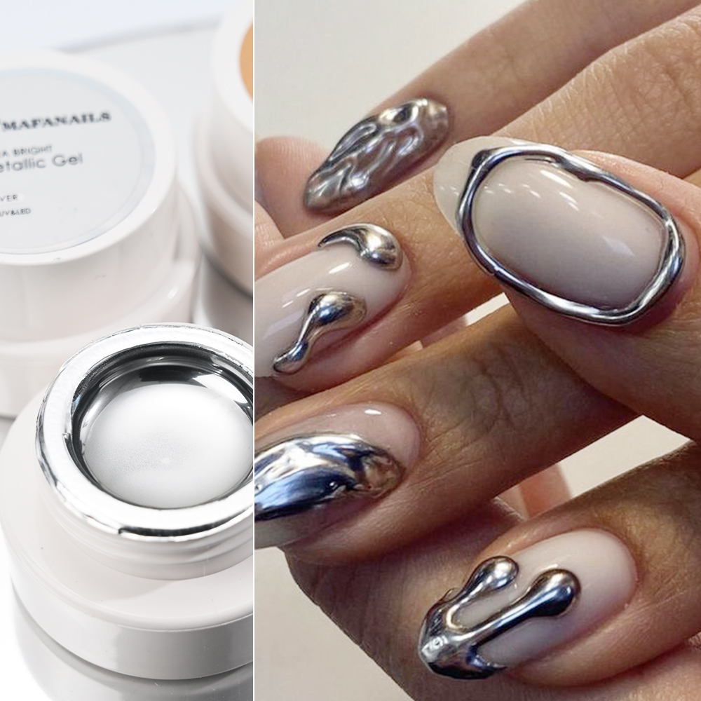 5ml Silver Gold Metallic Gel N - Hair Care Gel ulasan dan harga