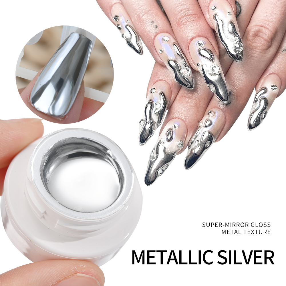 5ml Silver Gold Metallic Gel N - Hair Care Gel ulasan dan harga