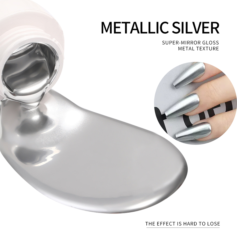 5ml Silver Gold Metallic Gel N - Hair Care Gel ulasan dan harga