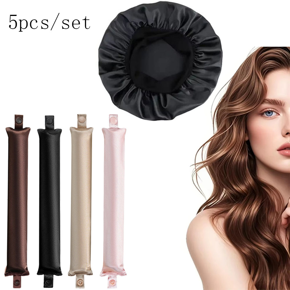 5pcs Heatless Curling Rod Set  - Hair Roller Set Flexi ulasan dan harga