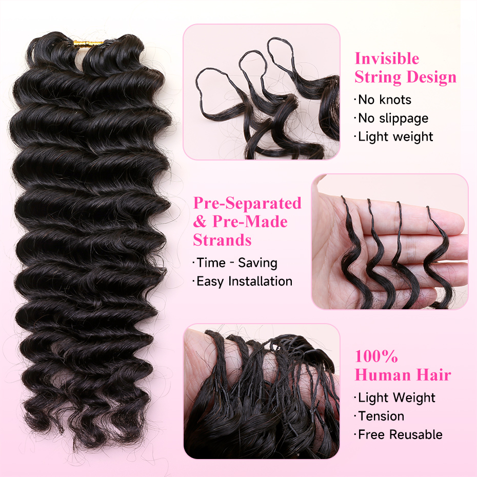 Deep Wave Feather Crochet Huma - Hair Care For Wavy Hair ulasan dan harga