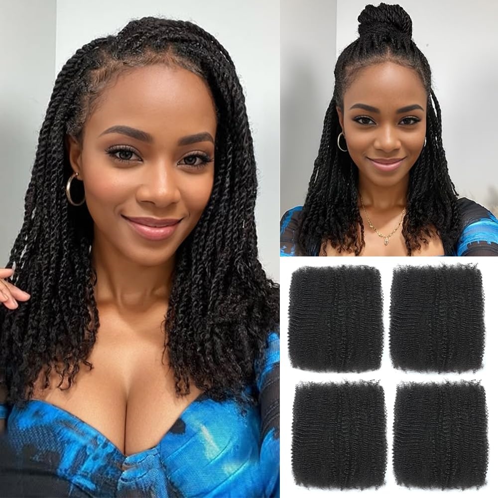 1/3/5pcs Afro Kinky Curly Bulk - Hair Care Color ulasan dan harga