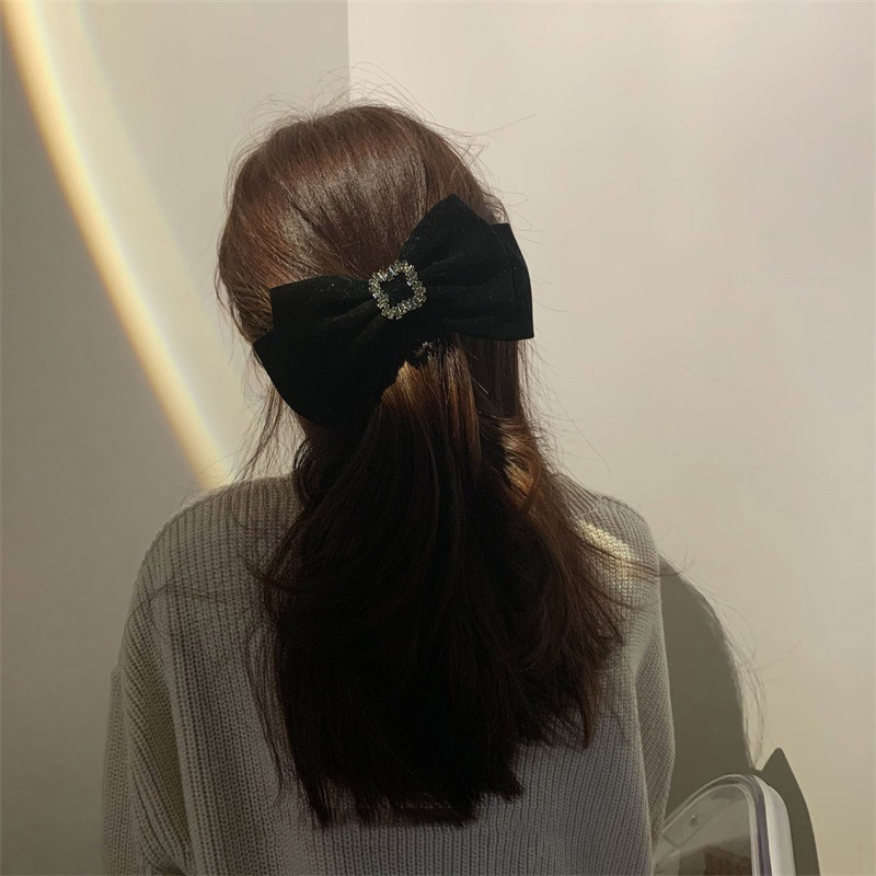 Brand New Black Velvet Big Bow - Hair Care Luxury Brands ulasan dan harga
