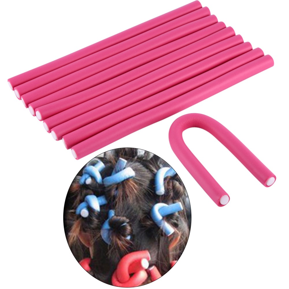 10Pcs/Set Soft Foam Soft Hair  - Hair Roller Set Flexi ulasan dan harga