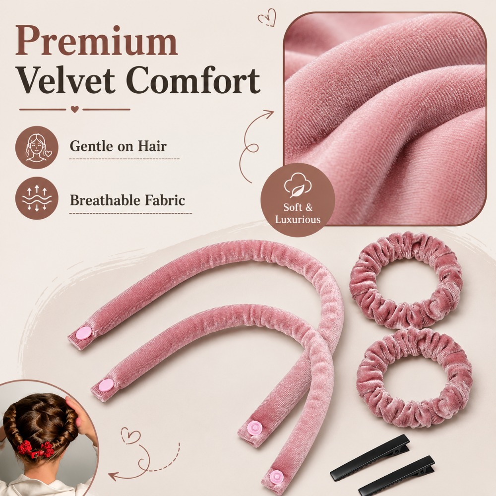 6Pcs Heatless Curling Rod Set  - Hair Roller Set Flexi ulasan dan harga