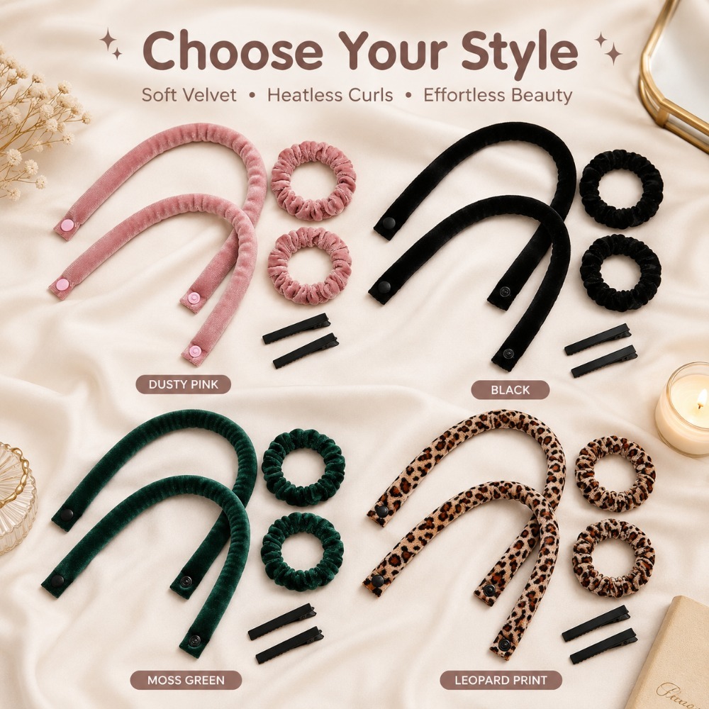 6Pcs Heatless Curling Rod Set  - Hair Roller Set Flexi ulasan dan harga