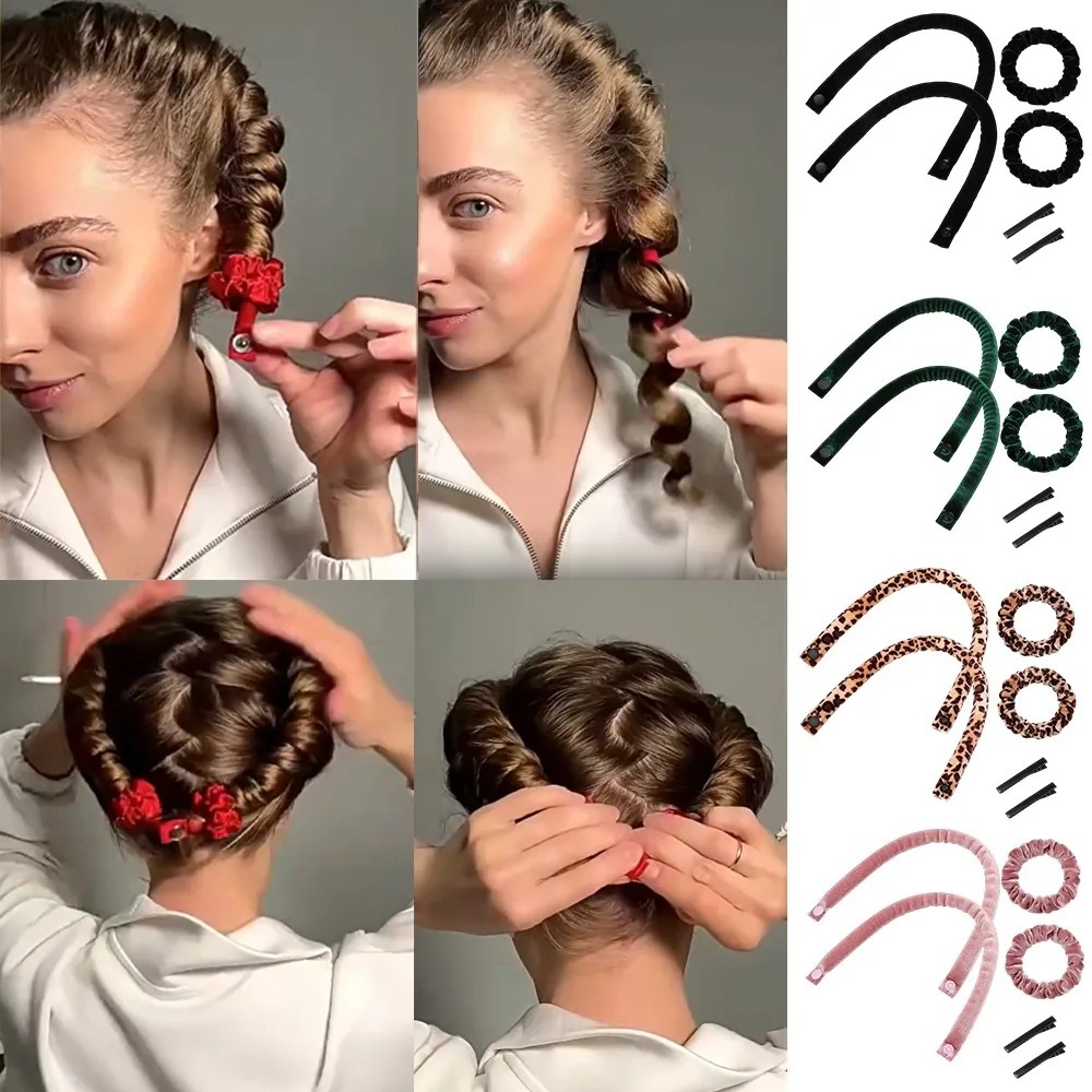 6Pcs Heatless Curling Rod Set  - Hair Roller Set Flexi ulasan dan harga