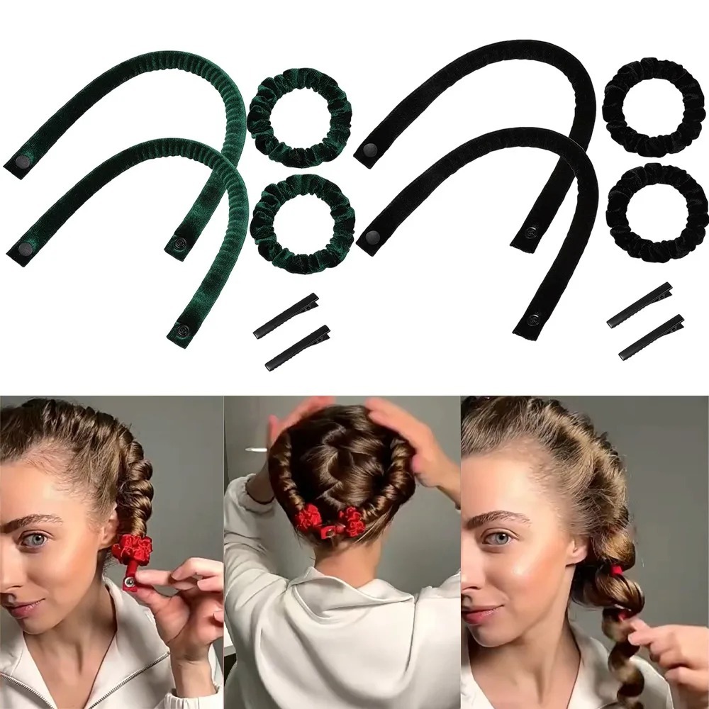 6Pcs Heatless Curling Rod Set  - Hair Roller Set Flexi ulasan dan harga