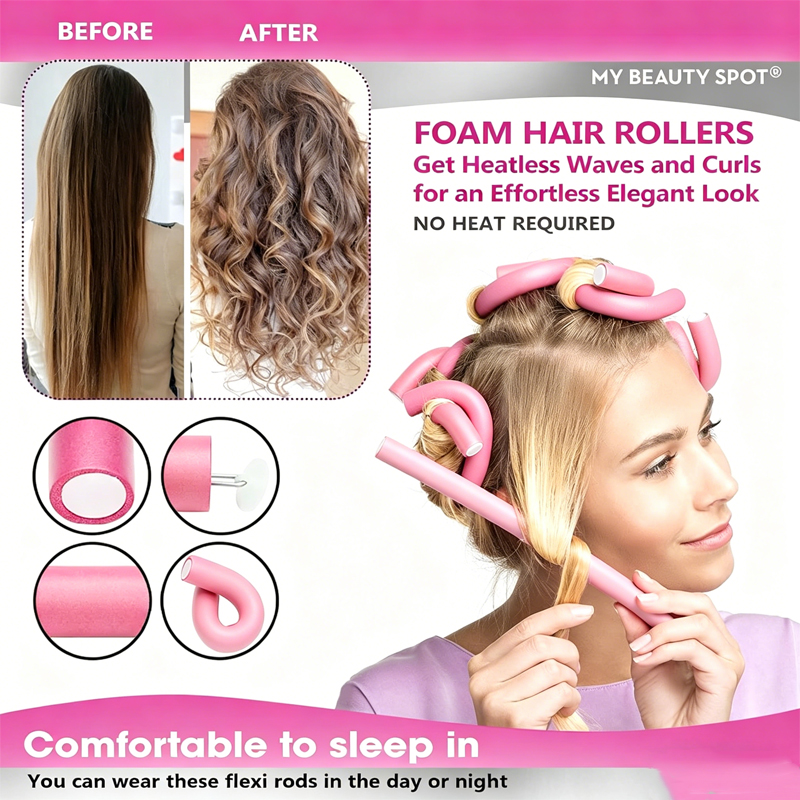 6pcs/pack New Oversize Flexibl - Hair Roller Set Flexi ulasan dan harga